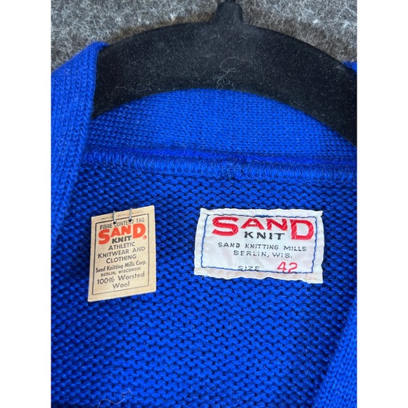Sand Knit Other - Vintage NWT Sand Knit Worsted Wool Varsity Letterman Sweater Shorewood Sz 42 40s